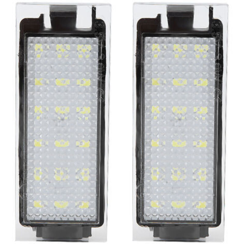 [neuwertig]zweiteilige Led-kennzeichenbeleuchtung Mit 18 Leuchtperlen, 3 W Leistung. Direkter Ersatz Für Twingo/clio/megane/laguna