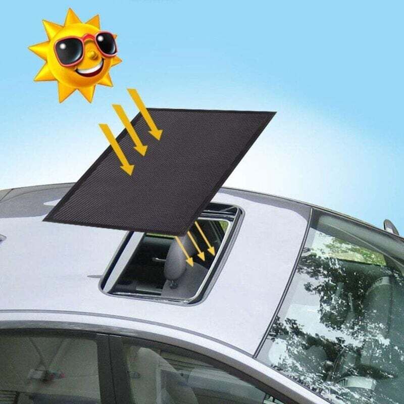 [neuwertig]magnetischer Sonnenschutz Für Das Auto-schiebedach, Atmungsaktives Netzgewebe, Geeignet Für Campingausflüge, Schnelle Montage, Schützt Schiebedach Und Seitenscheiben Effektiv Vor Witterungs