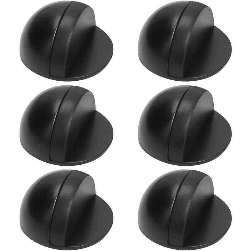 [neuwertig]türstopper, 6-teiliges Set Selbstklebender Türstopper, Türblock Zum Schutz Von Möbeln, Schwarz