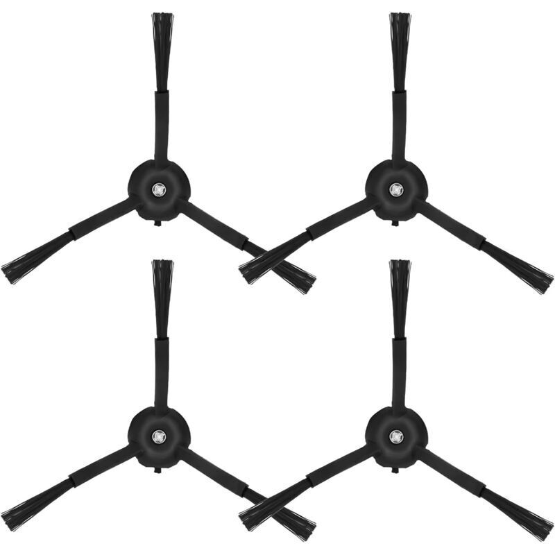[neuwertig]seitenbürste Mit Borsten (4er-set) Kompatibel Mit Den Saugrobotern Roborock Q7, Q7max, Q Revo, S7maxv, S8, S7, S6, S5 Und S4 – Schwarz