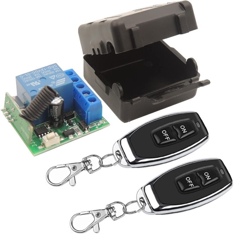 [neuwertig]universeller 433-mhz-funkfernbedienungsschalter, 12-v-dc-1-kanal-rf-relais-empfängermodul Mit 2 Sendern, Diy-fernbedienung