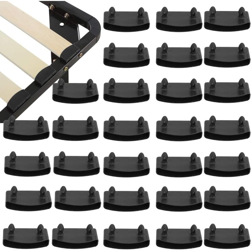 [neuwertig]schwarze 55-mm-lattenrost-endkappen, 40 Stück, Ersatz-lattenrostkappen Aus Kunststoff Für Bettgestelle, Seitenleistenstützen Für Lattenroste
