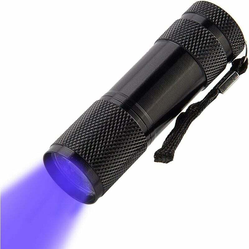 [neuwertig]uv-/schwarzlicht-taschenlampe Mit 9 Leds, Uv-led-taschenlampe, Fleckendetektor, Zum Auffinden Von Flecken Auf Kleidung, Teppichen Oder Läufern (batterien Nicht Enthalten)