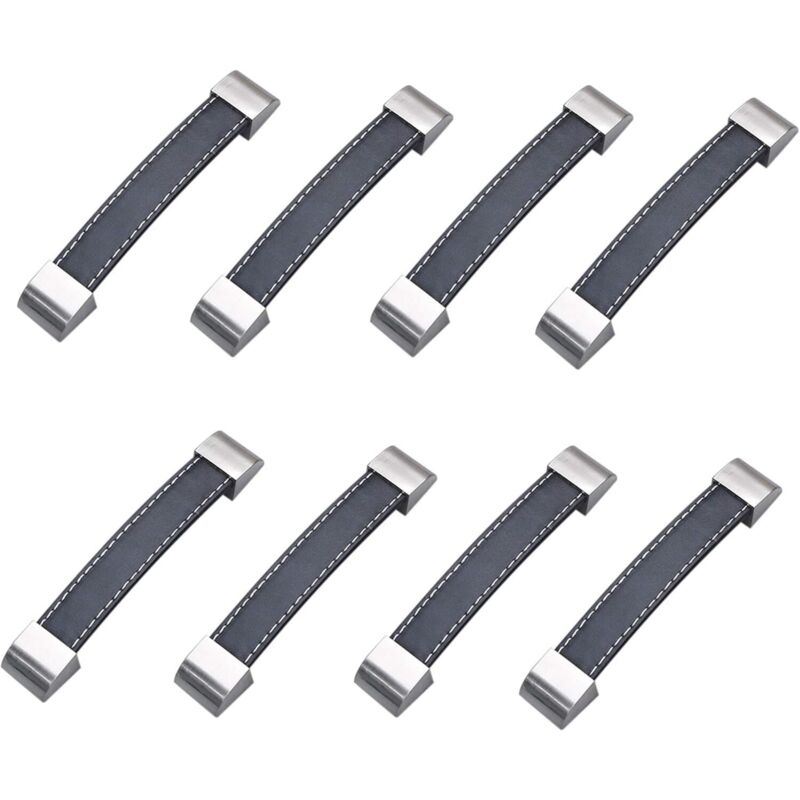 [neuwertig]8-teiliges Schrankgriff-set, Schubladengriffe, Weiche Pu-ledergriffe Für Kleiderschranktüren, Schränke, Koffer, 128 Mm