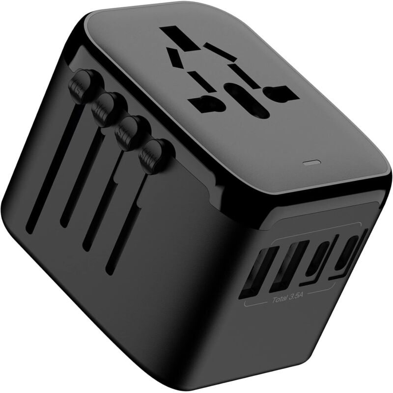 [neuwertig]universeller Reiseadapter Mit 2 Usb-a-anschlüssen Und 2 Usb-c-anschlüssen (20 W)