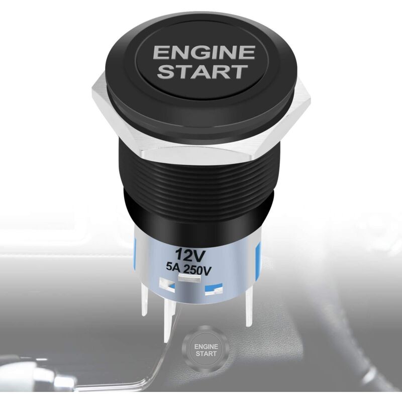 [neuwertig]startknopf Für Autos, Motorstart-druckknopf, 12-v-druckknopfschalter, Wasserdichter Led-druckknopfschalter, Zündungs-druckknopf, Ein-/ausschalter Für Die Zündung