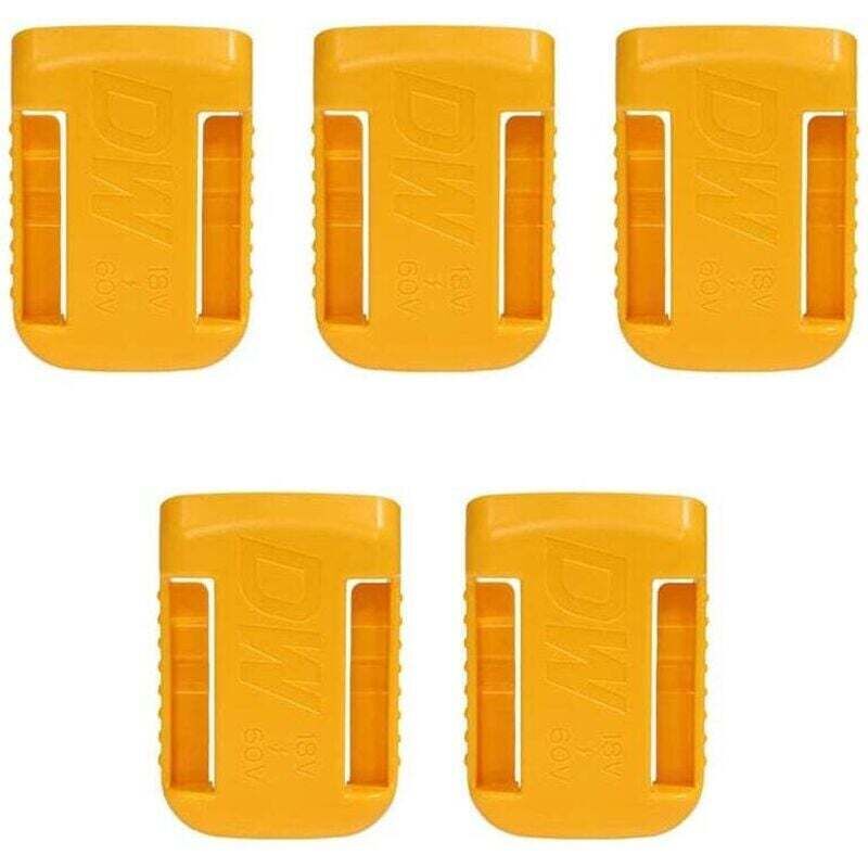 [neuwertig]5-teiliger Werkzeugakkuhalter, Akkuhalter Für Dewalt 18v, Akkuabdeckung Mit Gürtelclip (gelb)