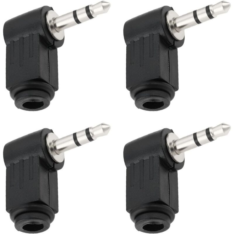 [neuwertig]4 Lötbare Audioadapter, 3,5-mm-stereo-klinkenstecker, 90-grad-winkelstecker, Für Kopfhörer, Mp3-player Und Lautsprecher