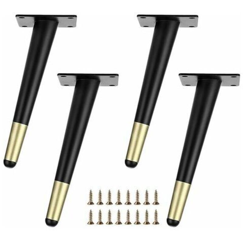 [neuwertig]stück 8 Zoll Diagonale Metallmöbelfüße, Stabile Sofabeine, Couchtischbeine, Große, Glatte, Konische Füße