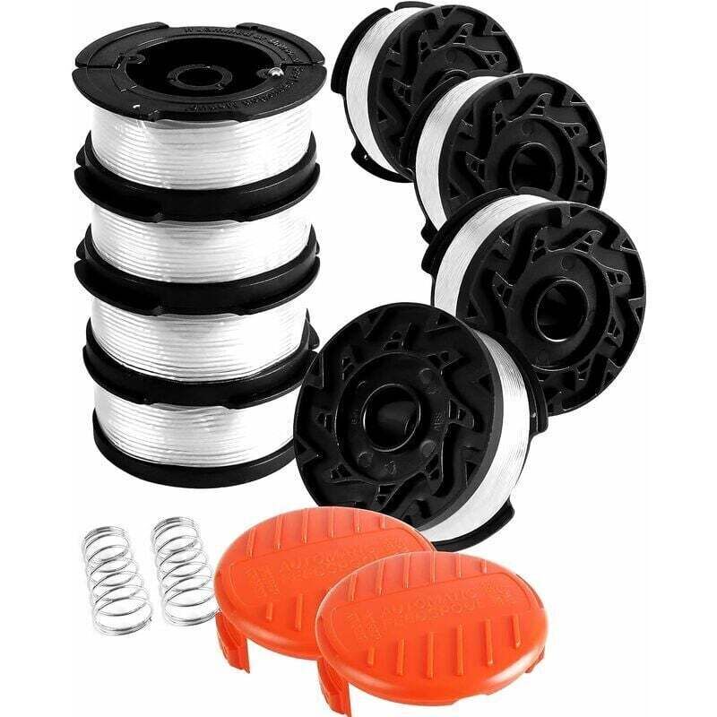 [neuwertig]set Mit 8 Black & Decker Freischneider-aufsatzwalzen Inklusive 2 Deckeln Und 2 Federn