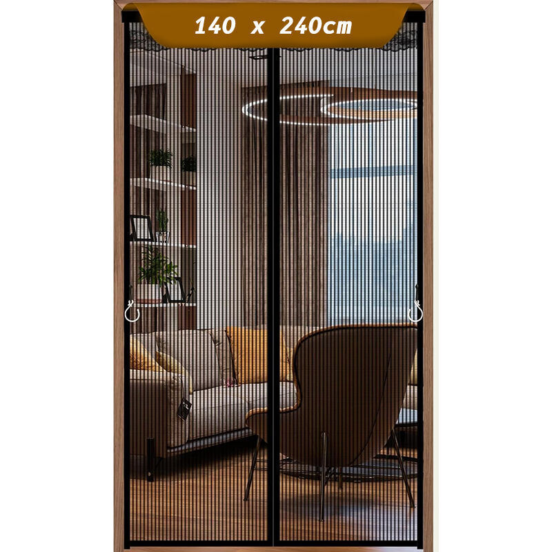 [neuwertig]magnetisches Moskitonetz 140 X 240 Cm, Netzgewebe, Komplett Magnetischer Verschluss Mit Automatischer Abschaltung, Für Optimale Belüftung, Schwarz