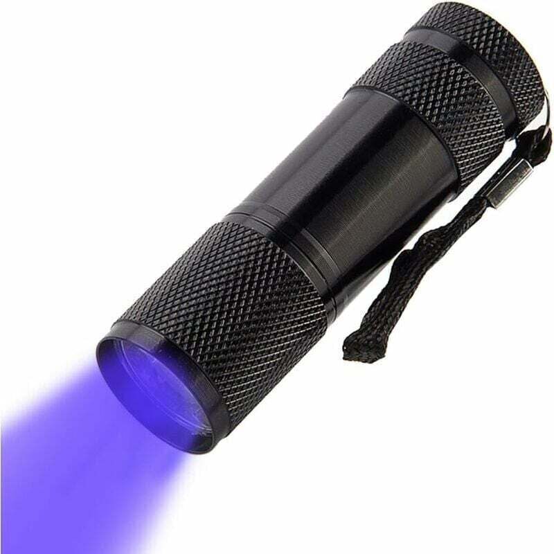 [neuwertig]uv-/schwarzlicht-taschenlampe Mit 9 Leds, Uv-led-taschenlampe, Fleckendetektor, Fleckenfinder Für Kleidung, Teppiche Oder Läufer
