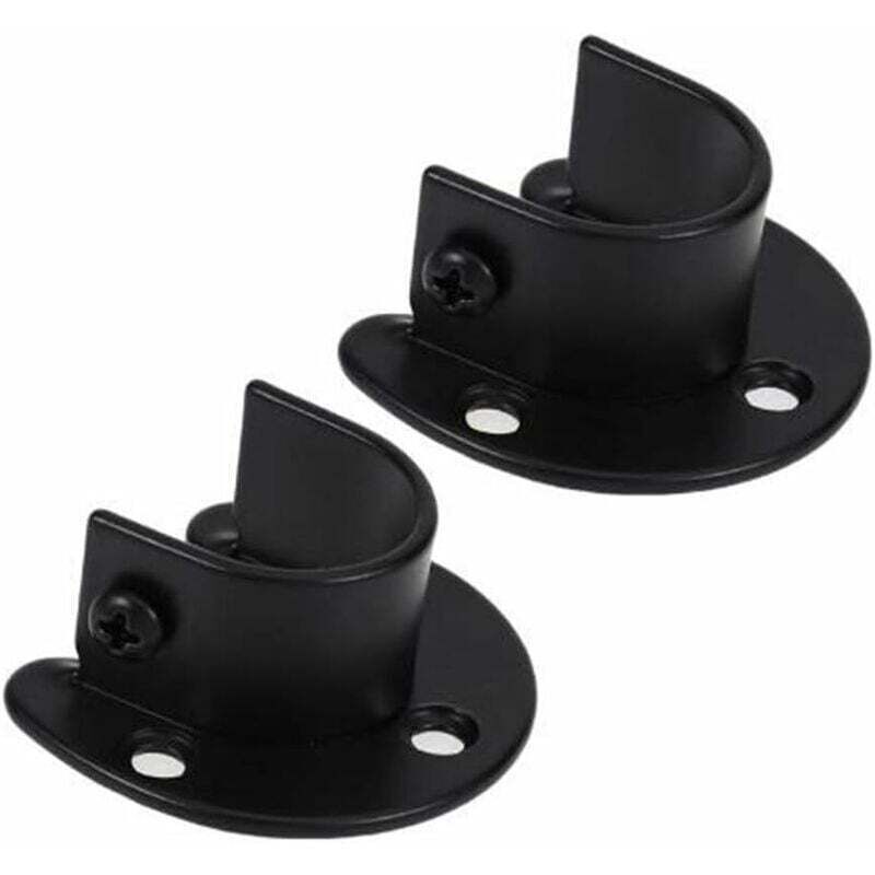 [neuwertig]wandmontierte Kleiderstangenhalterung, Gardinenstangenhalterung, Duschvorhangstangenhalter Für Kleiderstangen Mit 1 Zoll Durchmesser, 2er-pack