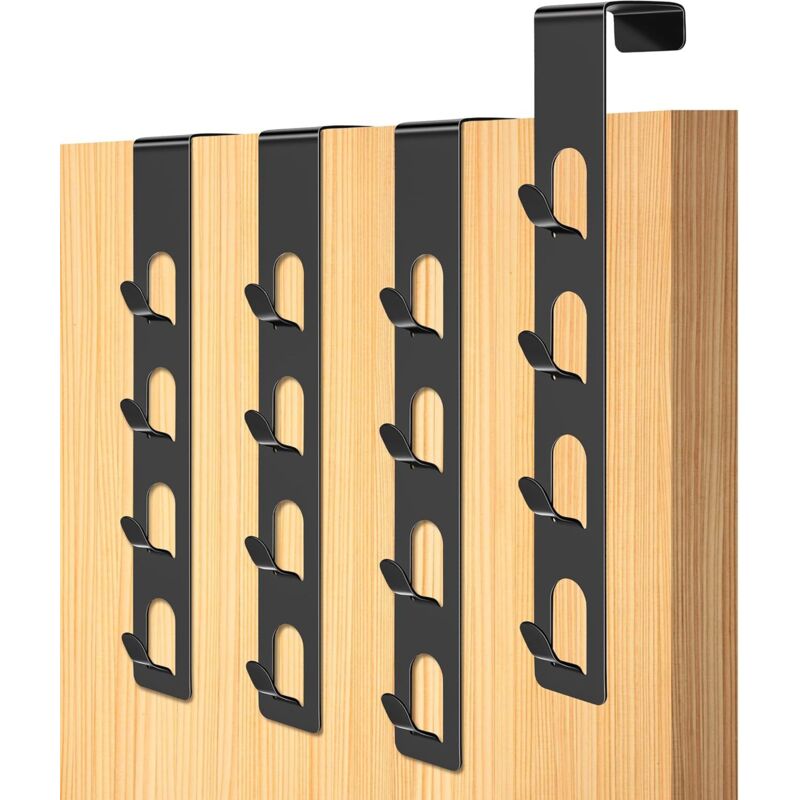 [neuwertig]türhaken, 4 X Garderobenständer, Standard-türhaken, Stabile Türhaken, Kein Bohren Erforderlich, Für Schränke, Kleiderschränke, Küchen, Badezimmer, Mäntel, Bademäntel