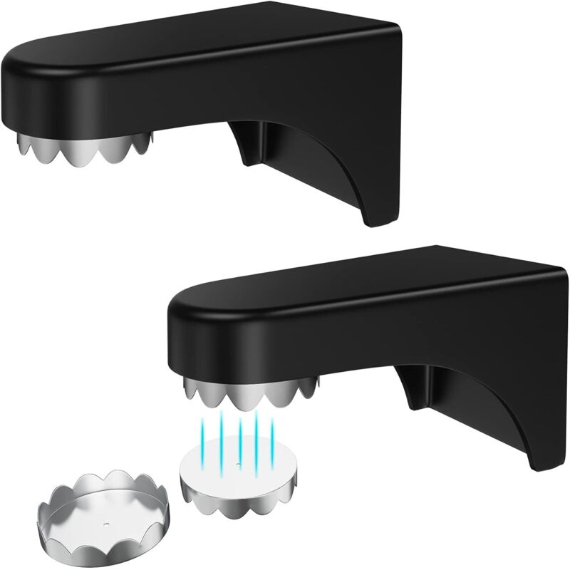 [neuwertig]2-teilige Magnetische Seifenschale, Wandseifenhalter Fürs Badezimmer, Schwarz 764243 Mm