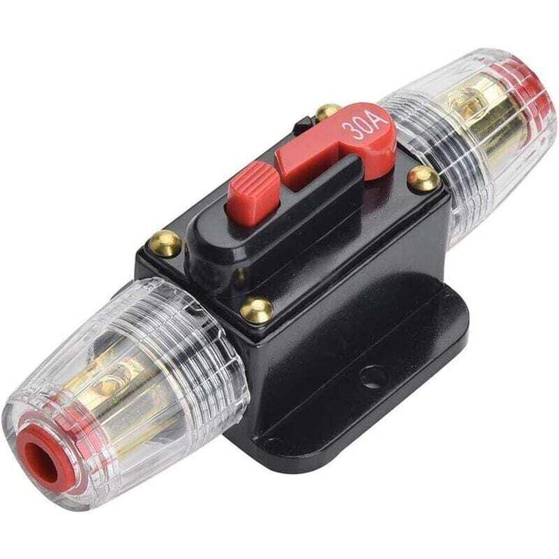 [neuwertig]30-a-leistungsschalter, 12-v-24-v-dc-inline-sicherungshalter, Manueller Rückstellschalter, Auto-audiosicherung, Inline-sicherungsblock Zum Schutz Des Audiosystems(30a)
