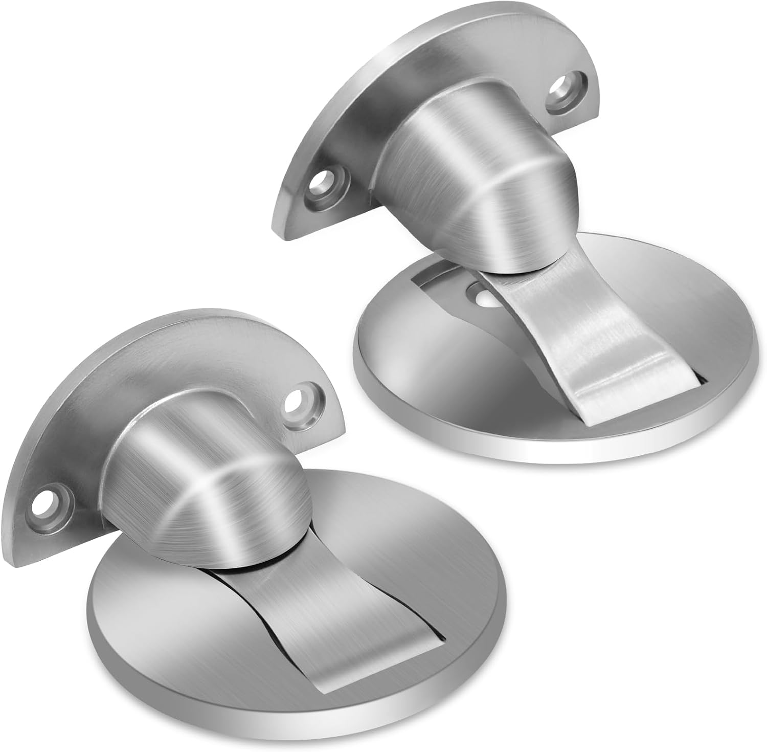 [neuwertig]magnetischer Türstopper, Freistehender Magnetischer Türstopper, Magnetischer Türrahmenverschluss Aus Edelstahl, Türstopper Für Den Unteren Bereich, Zweiteiliges Set, Silber