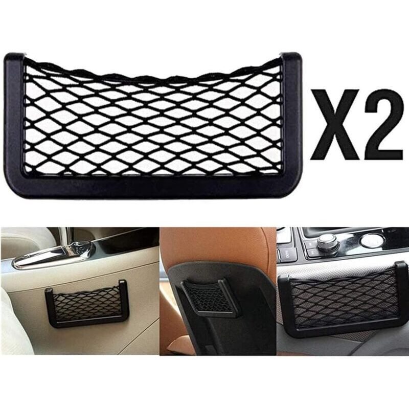 [neuwertig]netztaschen-organizer, Universelle Aufbewahrungsnetztasche Für Die Autositzlehne, String Bag, Mesh-taschen-organizer, Selbstklebend Für Geldbörse (2 Stück)