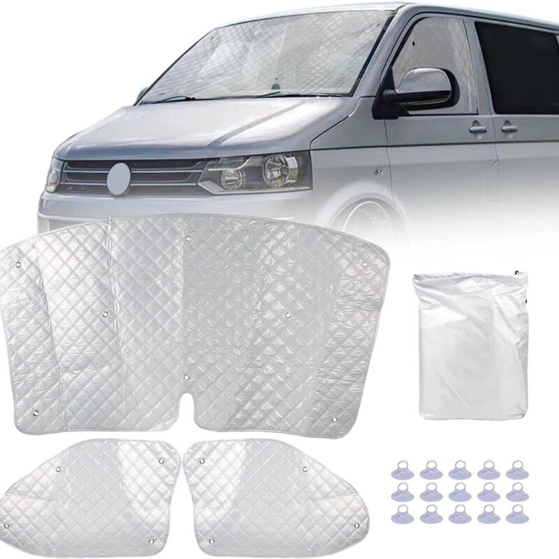 [neuwertig]windschutzscheibenabdeckung Für Vw T5, Thermofaltbare Frontscheibenabdeckung, Verdunkelungs-windschutzscheibenabdeckung, Schutzabdeckung Gegen Sonne, Schnee, Frost Und Eis