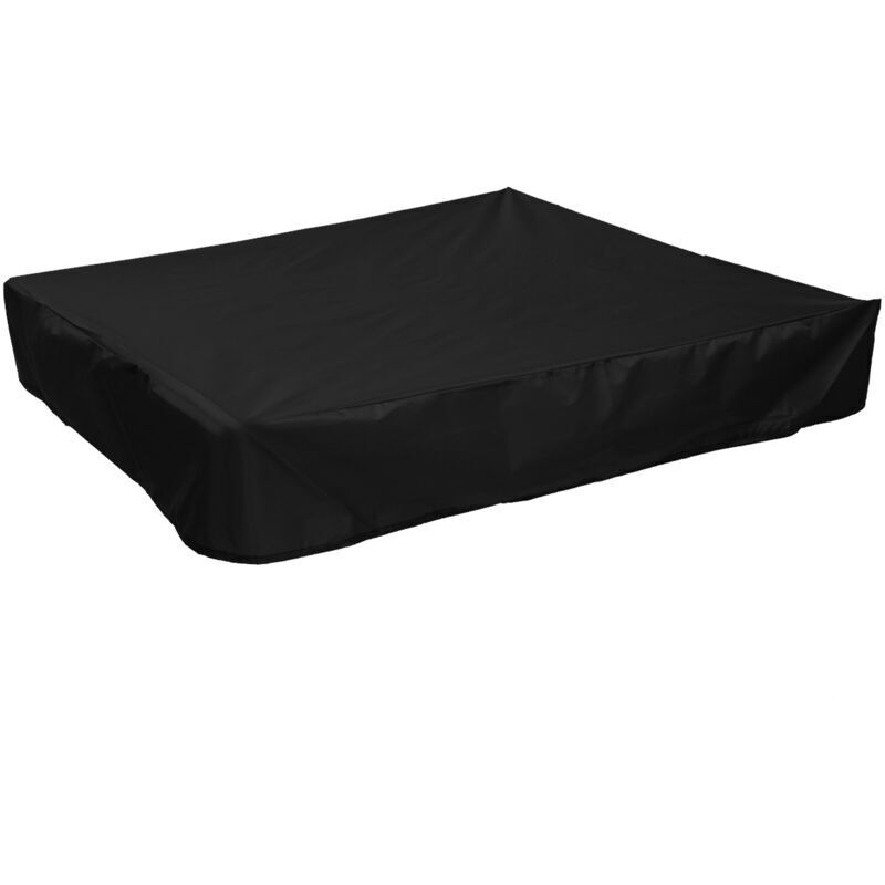 [neuwertig]schwarze, Einteilige Sandkastenabdeckung 120 X 120 Cm, Wasserdicht, Uv-schutz 70 %, Passend Für Oxford-sandkästen, Mit Kordelzug