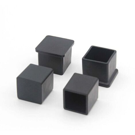 [neuwertig]set Mit 10 Quadratischen, Rutschfesten Stuhlbeinkappen Aus Gummi Zum Schutz Von Böden Vor Möbeln Und Tischen, 20 X 20 Mm, Schwarz