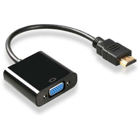 [neuwertig]stück Schwarzer Hdmi-zu-vga-adapter (stecker Auf Buchse), Konverteradapter 1080p Für Tablet-pc/laptop