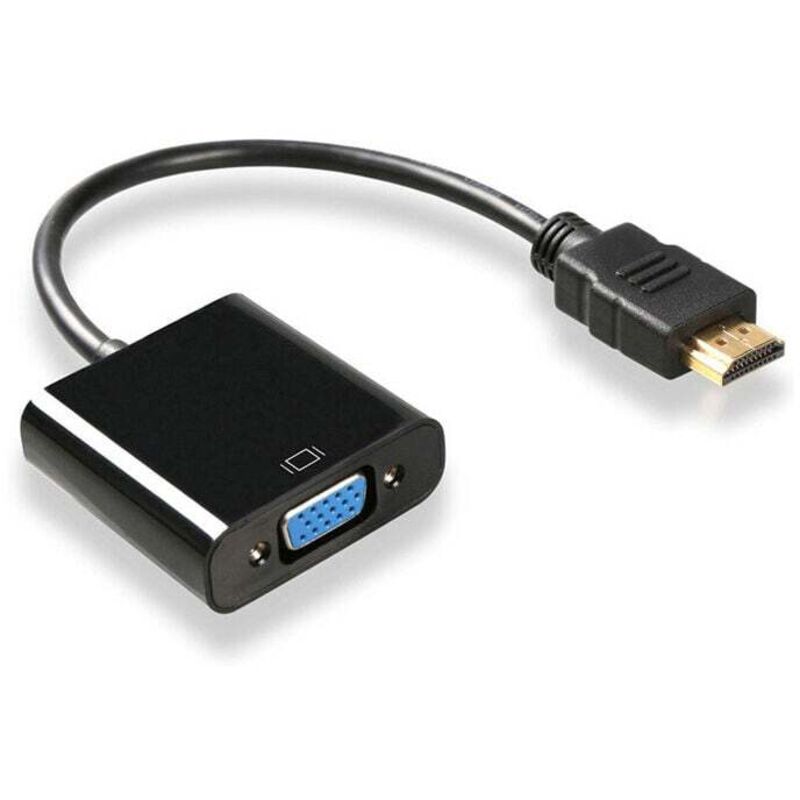 [neuwertig]1 Stück Schwarzer Hdmi-zu-vga-adapter (stecker Auf Buchse), Konverteradapter 1080p Für Tablet-pc/laptop