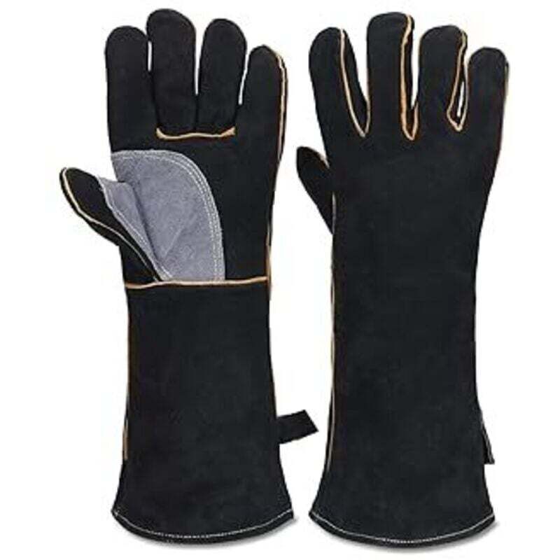 [neuwertig]garantiert Hochtemperaturentzündlich Beim Kochen In Kevlar, Perfekt Für Caminetti, Stuf, Forni, Grill, Salz Und Die Handhabung Von Tieren, Schwarzgrau