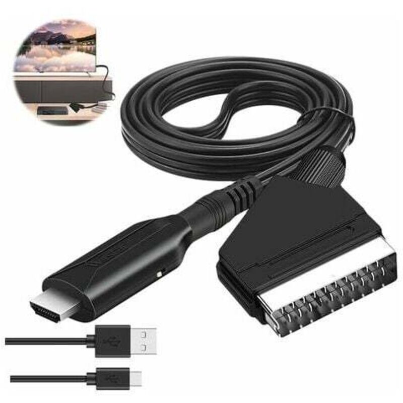 [neuwertig]scart-zu-hdmi-audio-video-adapter Für Hdtv/dvd/set-top-box/ps3/pal/ntsc – Starlight Converter Thsinde
