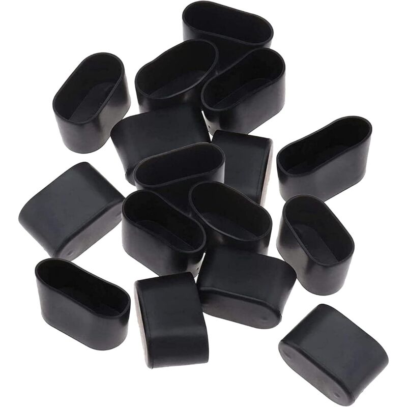 [neuwertig]ovale Schutzkappen Für Stuhlbeine, Ovale Kappen Für Stuhlbeine, Tisch- Und Stuhlbeinkappen Zum Schutz Vor Kratzern Und Geräuschen Für Den Wohnbereich (15 X 30 Mm, Schwarz)