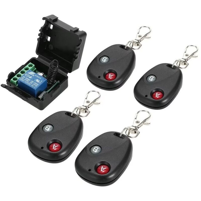 [neuwertig]dc 12v 1ch Drahtlose Fernbedienung Schalter Modul & 4pcs Rf Fernbedienung -