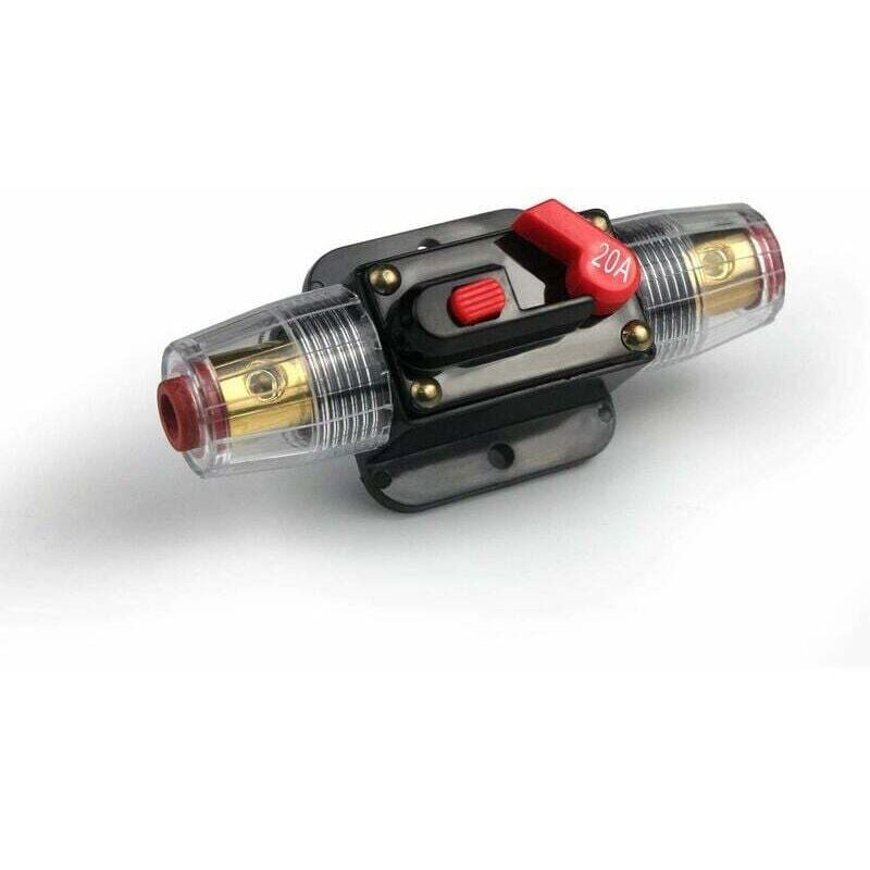 [neuwertig]20a Auto-leistungsschalter 12v - 24v Dc Autoschutz Mit Manuellem Sicherungsrückstellschalter