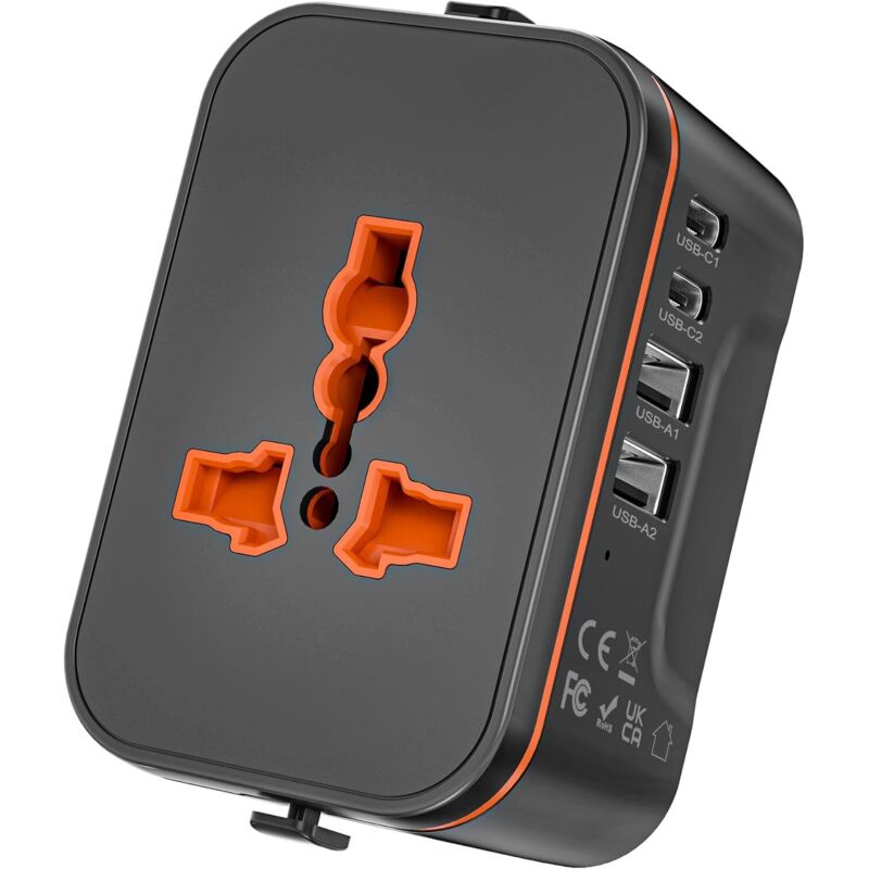 [neuwertig]universeller Reisesteckeradapter, Universeller Reiseadapter Mit 2 Usb- Und 2 Usb-c-anschlüssen