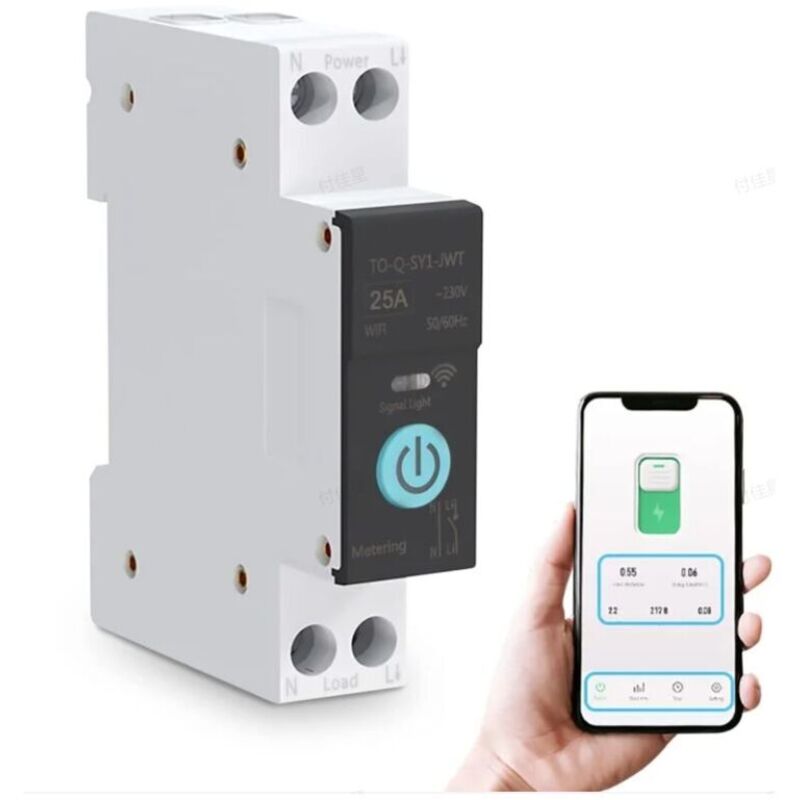 [neuwertig]rosvola Smart Wifi Switch Home Leistungsschalter Handy-fernbedienung 3 Zeitmodi Für Haushaltsgeräte (25a)