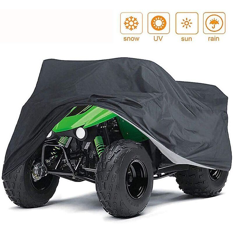 [neuwertig]outdoor-atv-abdeckung, Wasserdicht, Winddicht, Uv-beständig Und Staubdicht, Zum Schutz Ihres Atv Bei Allen Wetterbedingungen, Geeignet Für Die Meisten Atv-typen (schwarz)