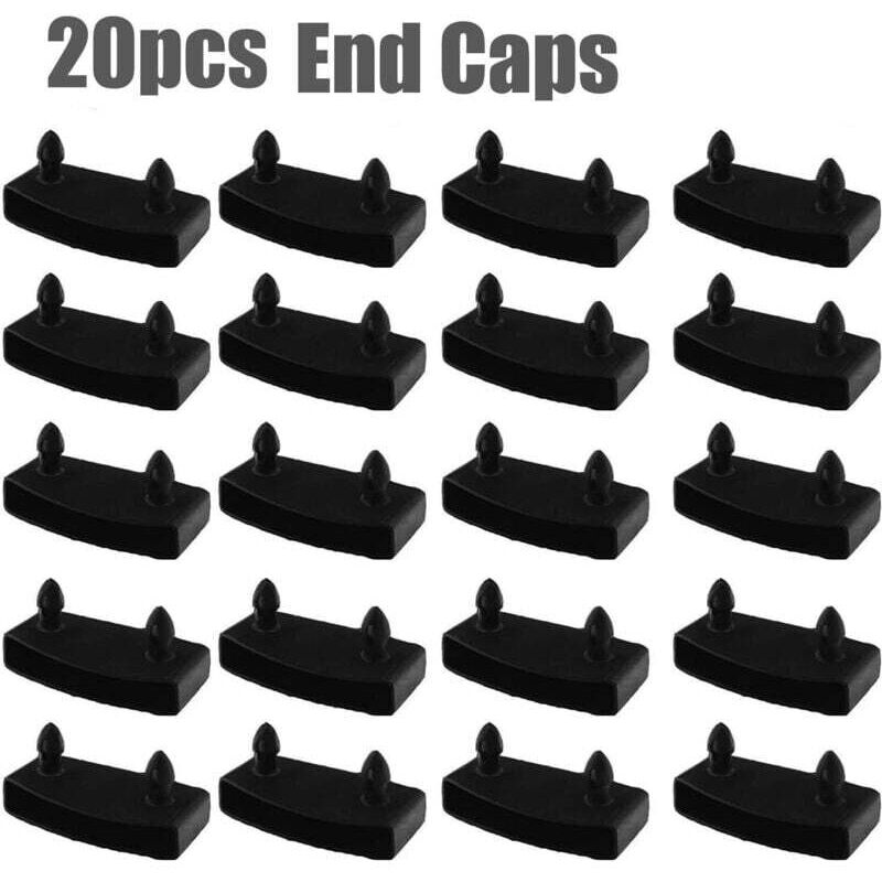 [neuwertig]packung Mit 20 Lattenroststützen, 55 Mm X 10 Mm, Schwarze Innenstützen, Kunststoff-bettwäschezubehör