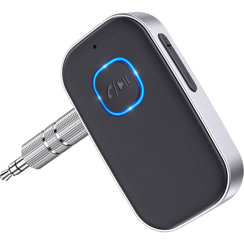 [neuwertig]bluetooth 5.0 Auto-empfänger, Bluetooth-adapter Mit 3,5-mm-aux-anschluss Und Drahtloser Rauschunterdrückung Für Autoradio/heimstereoanlage/kabelgebundene Kopfhörer/lautsprecher/freisprechei