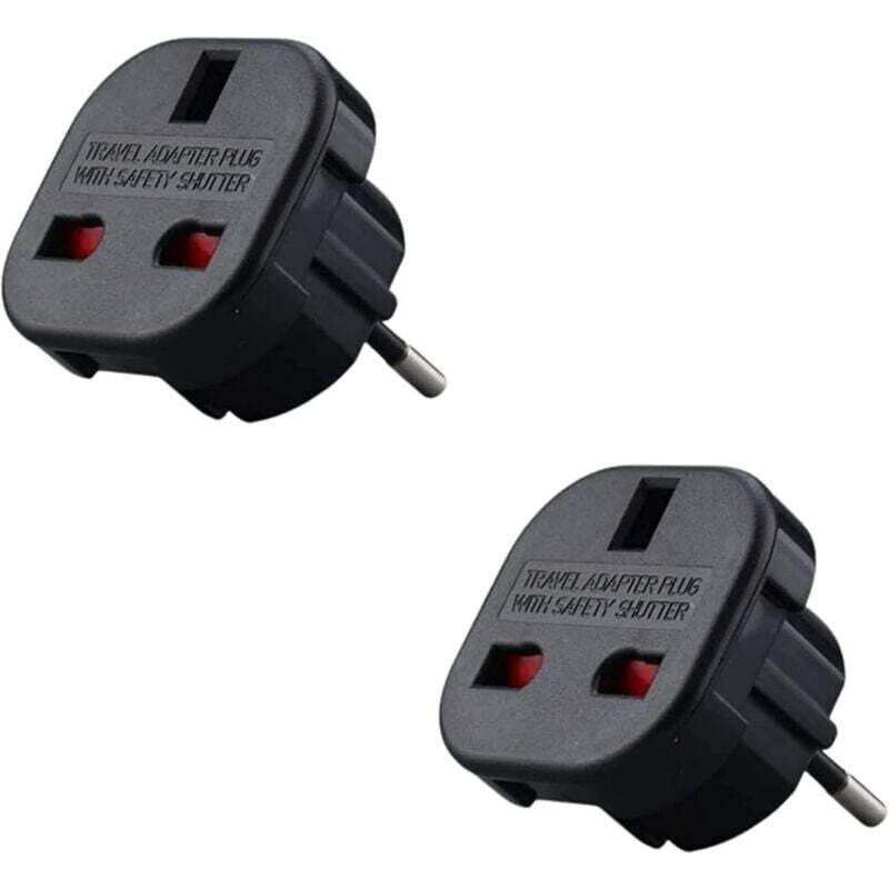 [neuwertig]2er-pack Uk-auf-französischer Steckeradapter Uk-französischer Adapter Typ G Auf Typ C Kompakt Und Leicht Überspannungsschutz