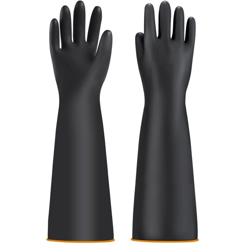 [neuwertig]industrielle Chemikalienschutzhandschuhe - Langer Und Wasserdichter Schutz Für Becken - Säure- Und Laugenbeständig (55,9 Cm)