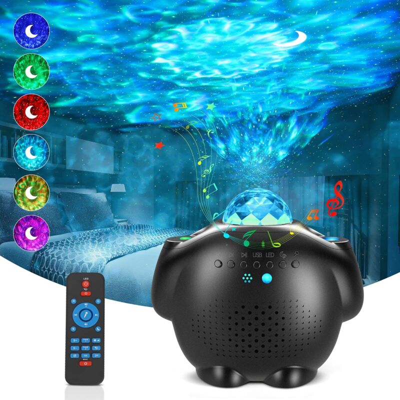 [neuwertig]4-in-1-nachtlicht-sternenhimmelprojektor Für Kinder Mit Bluetooth-lautsprecher, Fernbedienung Und Timer Led-galaxieprojektor Mit Einstellbarer Helligkeit Und Timer Geschenkidee Für Die Baby