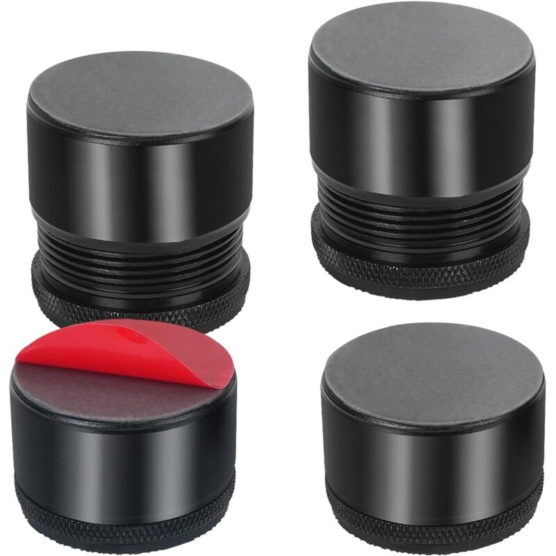 [neuwertig]set Mit 4 Bettfüßen, Höhenverstellbare Möbelfüße Von 2,7-4,0 Cm, Selbstklebende Möbelfüße, Für Bett, Tisch, Stuhl, Kleiderschrank, Sofa, Schwarz [klein]