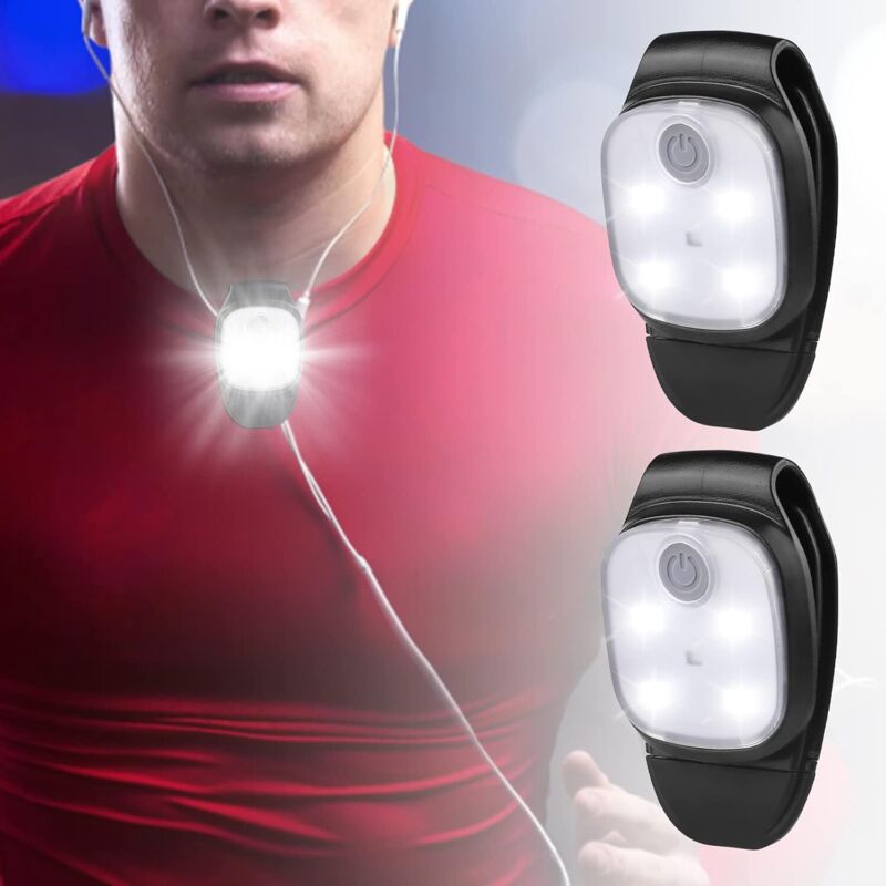 [neuwertig]clip-lauflicht, Jogginglampe, Usb-wiederaufladbares Reflektierendes Clip-on-lauflicht Für Jogger, Mini-stirnlampe Für Outdoor-laufen, Joggen, Hunde