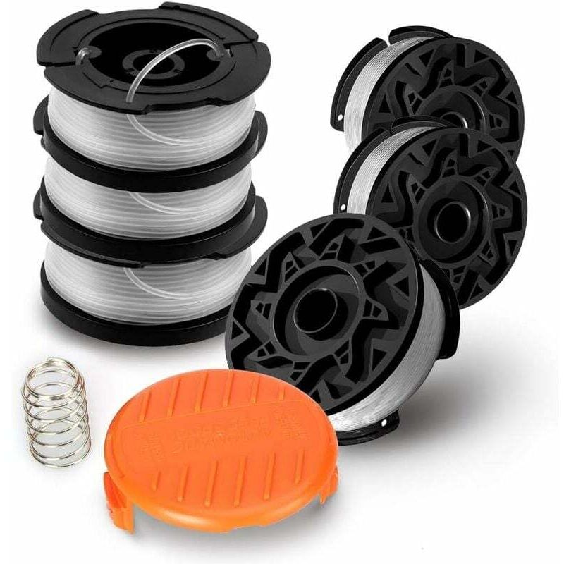 [neuwertig]6er-packung A6485/a6481 Spulen Für Black & Decker Freischneider, 6 X 9 M Nylonfaden, 1,65 Mm Durchmesser + 1 Kappe + 1 Feder