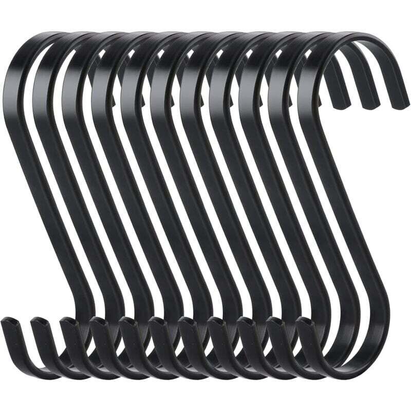 [neuwertig]set Mit 10 Flachen S-haken, Metallhaken Zum Aufhängen, Robuste Küchenhaken, Mehrzweckhaken Zum Kochen Oder Für Fleisch, Metzgerei, Kleidung, Pflanzen, Gartengeräte, Nüsse
