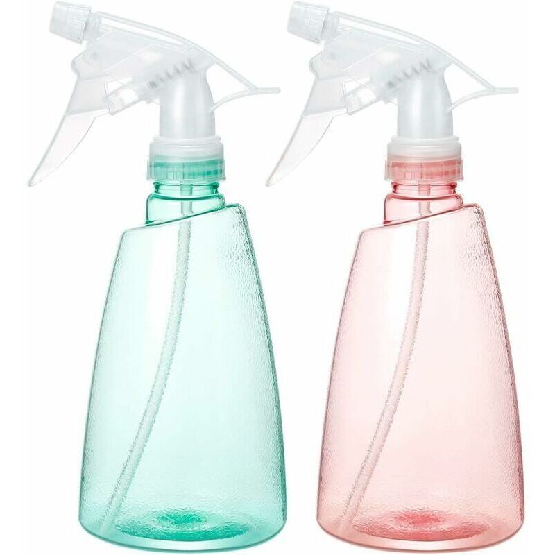 [neuwertig]sprühgerät, 2 Stück 500 Ml Leere, Wiederverwendbare Kunststoff-sprühflasche Mit Nachfüllbarem Zerstäuber Und Verstellbarem Sprühkopf Zum Pflanzen Von Blumen, Reinigen, Gärtnern, Reisen Usw.