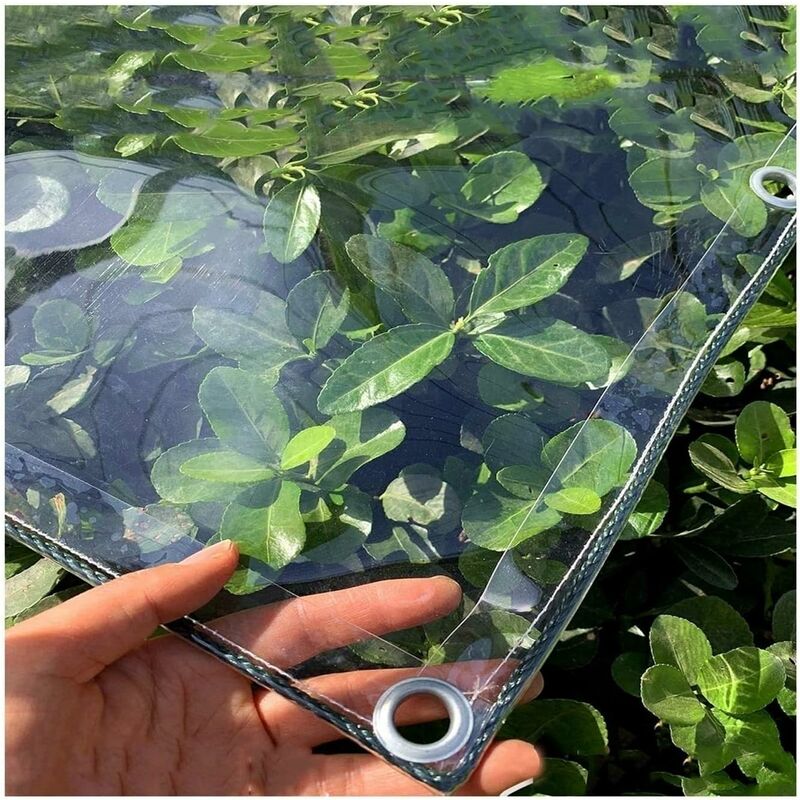 [neuwertig]transparente Schutzplane 1 X 2 M, 0,3 Mm Dick, Aus Pvc, Wasserdicht Und Reißfest. Für Gewächshäuser Und Grillplätze.