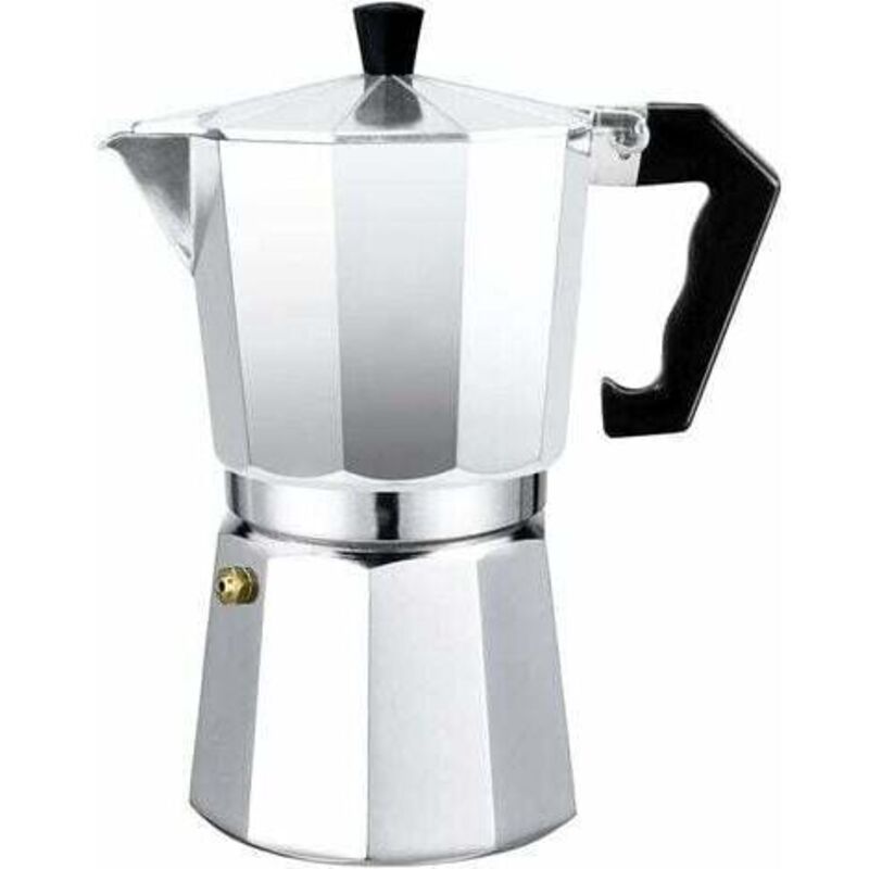 [neuwertig]italienische Moka Express Kaffeemaschine Aus Aluminium - Transparenter Deckel (9 Tassen 450 Ml)