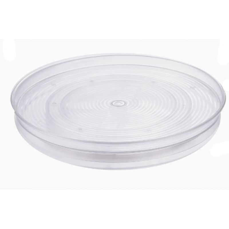 [neuwertig]kleine, Bpa-freie, Drehbare Kunststoffschale Für Gewürze Und Küchenzutaten, Drehbarer Sockel Für Den Schrank, Transparent, 29 Cm