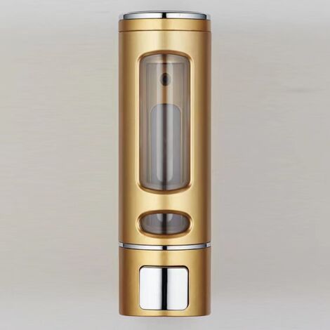 [neuwertig]goldener Seifenspender, Einfacher 400-ml-seifenspender, Wandmontierter Duschgelspender, Seifenschale
