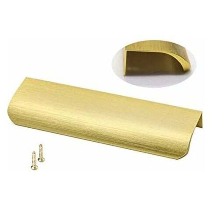 [neuwertig]set Mit 10 Küchenprofilgriffen, Küchenschrankgriffen, Gold-finish, Unsichtbare Griffe – Ls7027gd128 Aluminiumprofilgriff, 128 Mm